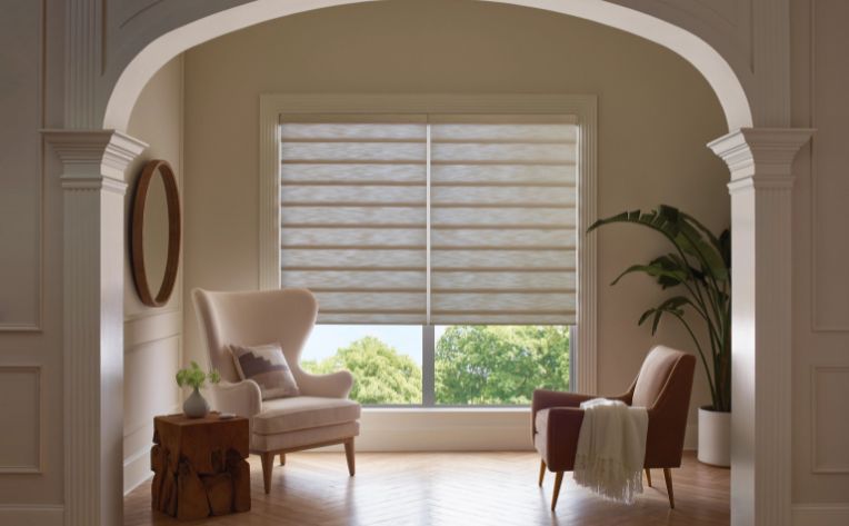 sitting area in alcove of modern home